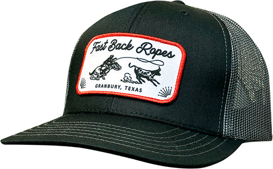Cap #03RDHC543 - Black / Charcoal mesh w/patch