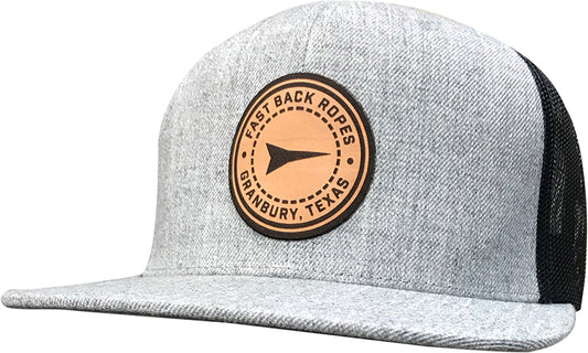 Cap #03RDF - Heather / Black / Round Leather Patch