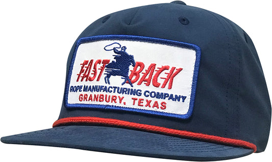 Cap #03RDS - Navy Flat Bill with Red Braid