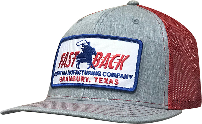 Cap #03RDT - Heather / Red Mesh / Retro Logo
