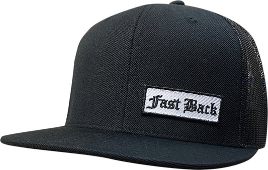 Cap #03RFE- Black / Black Mesh / Patch