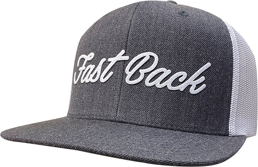 Cap #03RFH - Heather Grey / White / Fast Back