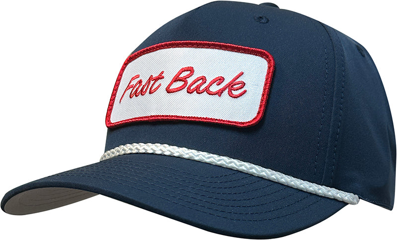 #03RGJ - Navy Cap w/ White Braid – Fast Back Ropes