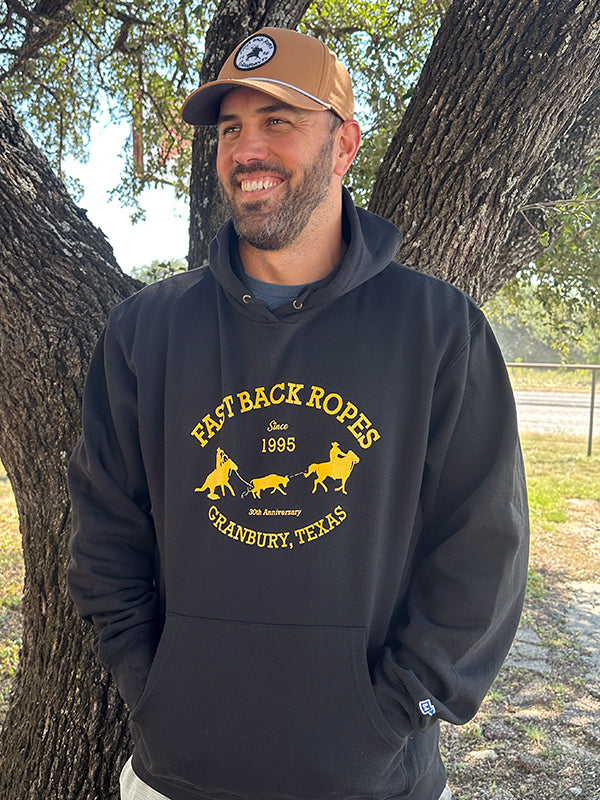 Fastback Ropes Hats Hoodie - Black/Gold Fast Back 1995 – Fast Back Ropes
