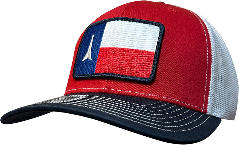 Cap #03RCF - Red/White/Blue Texas Flag Cap – Fast Back Ropes