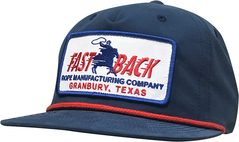 Cap #03RDS - Navy Flat Bill with Red Braid – Fast Back Ropes