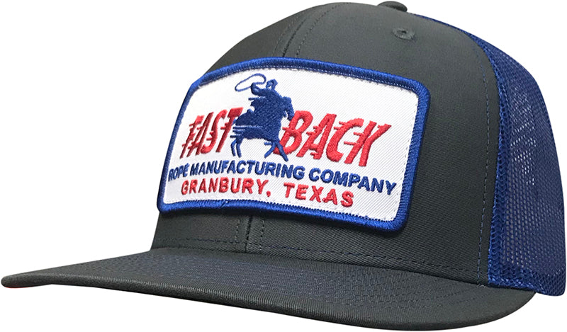 Cap - #03RDX Charcoal / Royal Blue Mesh / Retro Logo – Fast Back Ropes