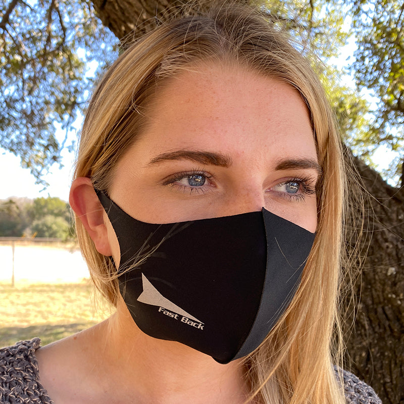 Face Mask - Black with Fast Back logo – Fast Back Ropes