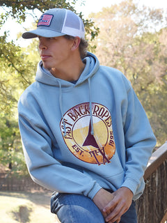 Fast Back Light Blue Hoodie